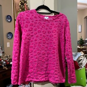 Crown and Ivy pink leopard print top
